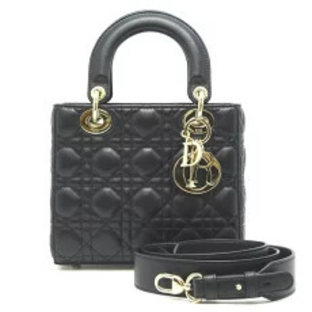 Christian Dior Lady My ABC Handbag Lambskin Black